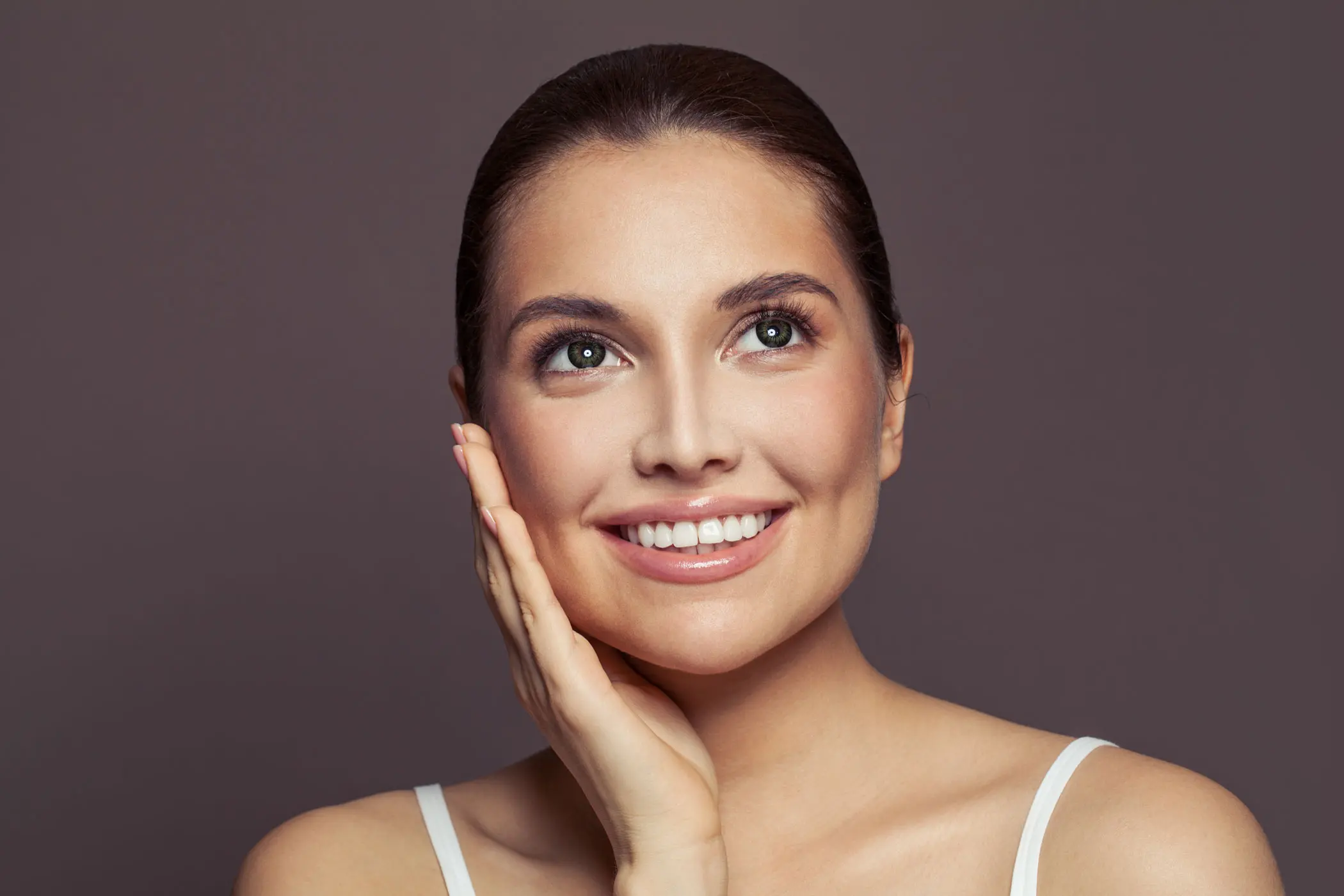 A photo of a young, healthy looking woman