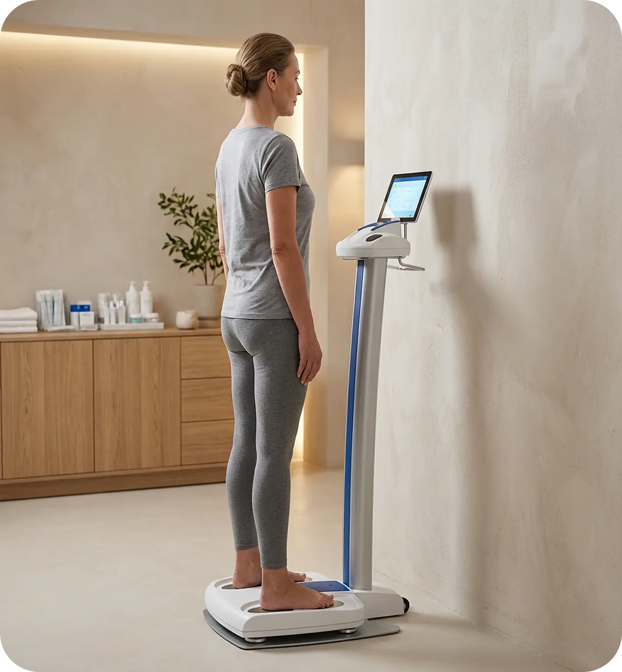 Woman using SOZO Device for Wellness applications